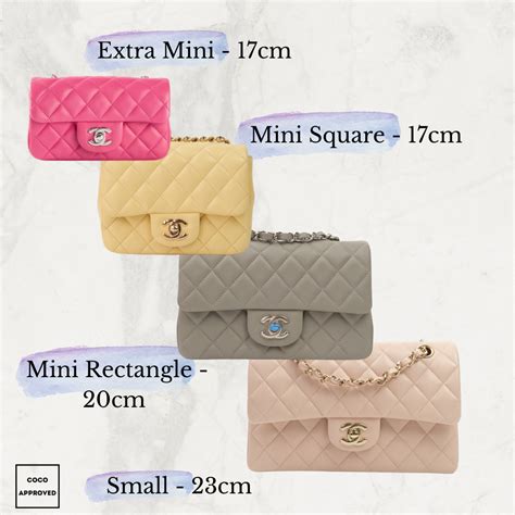 chanel classic bag sizes|chanel bag sizes and prices.